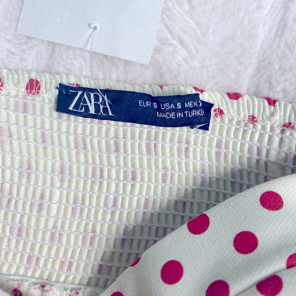 Brand new Zara sweetheart polka dot ruffle tube top - Picture 3 of 6